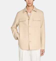 Veste droite en laine mélangée Sandro