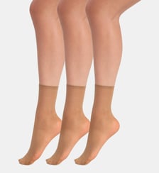 Lot de 3 socquettes transparentes 20D Beauty Resist Dim