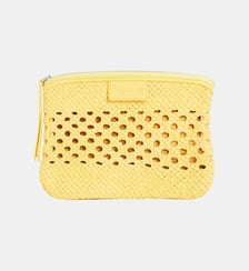 pochette tressée Alizée corail Agnès b.