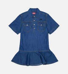 Robe en denim avec logo Diesel Kids