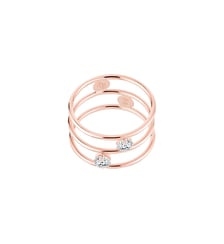 Bague Double HULA HOOP - 2 diamants, poids total 0,20ct approx. - Or rose 750‰ La Brune & La Blonde