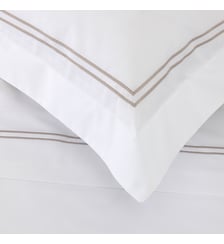 Taie d'oreiller en percale de coton Yves Delorme