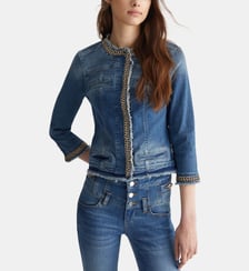 Veste en denim avec chaînes Liu Jo
