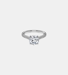 Bague solitaire Eternity, Diamants de synthèse 1,7 ct tw, Forme ronde, Or blanc 18 carats Swarovski