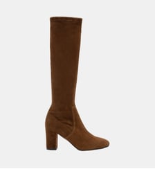 Roxana - Bottes En Cuir Veau Stretch Cognac Parallèle