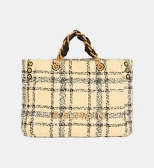 Sac Cabas 1945 en tweed tartan Balmain