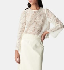 Blouse courte en dentelle Ikks