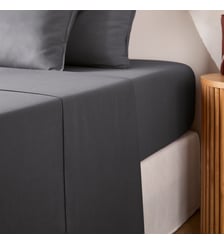 Drap plat uni en coton lavé La Redoute Interieurs