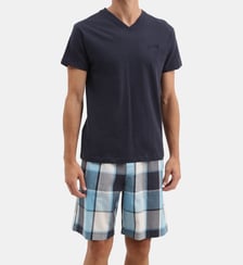 Pyjashort en jersey et popeline de coton - Melbourne Arthur