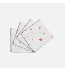 Lot de 4 langes imprimés, en gaze de coton La Redoute Interieurs