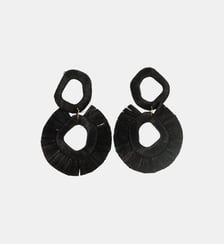 Boucles d'oreilles pendantes raphia La Fée Maraboutée