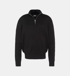 Pull col zippé en maille fine Schott