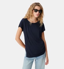 Tee-shirt fronces épaule et côté Ikks