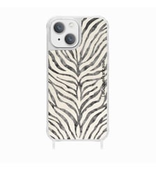Coque de téléphone glossy zèbre noir avec anneaux pour iPhone 14 La Coque Française