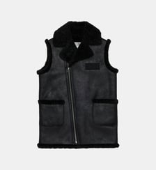 Gilet effet peau de mouton avec détails teddy MM6 Maison Margiela
