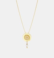 Collier fin pendentif ajustable   doré à l'or fin - Dakota Satellite