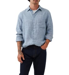 Chemise slim en mélange de lin et chanvre manches longues Chaffeys Rodd & Gunn
