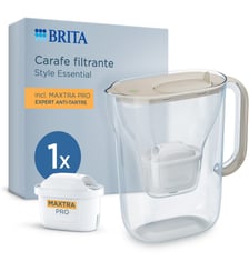 Carafe filtrante Style Essential sable + 1 cartouche Maxtra Pro Brita