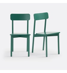 Lot de 2 chaises en hêtre massif coloré La Redoute Interieurs