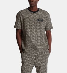 T-shirt en jacquard monogramme PB Labyrinthe Balmain