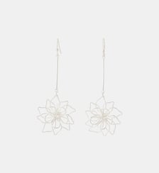 Boucles d'oreilles pendantes à fleurs - argenté Balaboosté