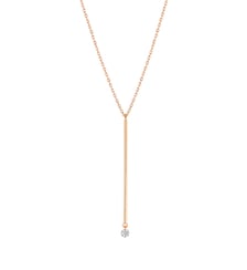Sautoir MAJORETTE - Diamant 0,10ct - Or rose 750‰ La Brune & La Blonde