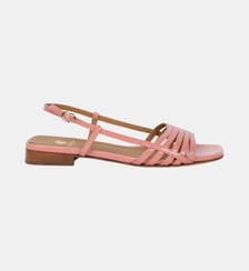 Sandales Plates Diana Cuir Verni Froissé Bobbies