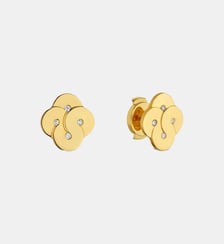 Boucles d'Oreilles Or Jaune Diamant Enlacé Arthus Bertrand