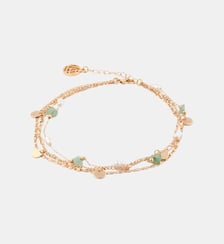 Chaine de cheville multi chaine et pierre d'Aventurine Balaboosté