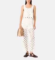 Pantalon en crochet avec miroirs Maje