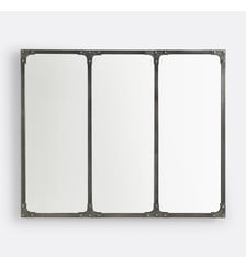 Miroir métal fer industriel 120x100 cm La Redoute Interieurs
