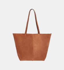 Grand sac cabas Daily en cuir velours Vanessa Bruno