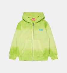 Sweat-shirt zippé intégralement avec logo imprimé Diesel Kids