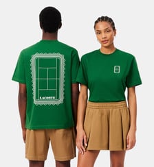 T-shirt jersey coton imprimé tennis Lacoste