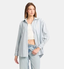 Chemise en coton rayée Guess Jeans