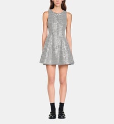 Robe courte en tweed et sequins Sandro