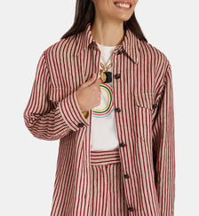 Blouson Better Than Your Boyfriend'S Color Block Red/Beige La DoubleJ