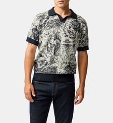 Polo droit imprimé en coton tricot manches courtes Bowlers Creek Rodd & Gunn