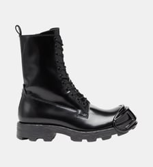 D-Hammer-Bottes en cuir avec embout Oval D Diesel