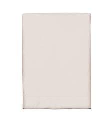 Drap plat en satin de coton lavé, RÊVE SATINÉ Blanc Cerise