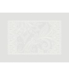 Set pur coton antitache motif jacquard rouge Grace flamboyant Garnier Thiebaut