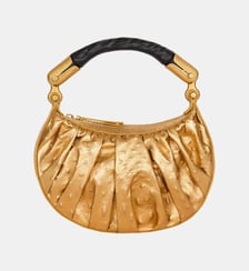 Sac Ebene Mini en cuir lamé Balmain