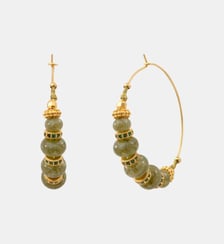 Boucles d'oreilles créoles   doré à l'or fin - Avola Satellite