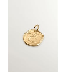 Charm artisanal en argent 925 doré 18K avec initiales E Aristocrazy