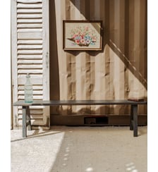 Banc en bois gris Antoine N°413- Produit chiné Debongout