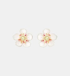 Boucles d'oreilles tiges fleur blanche de cerisier Les Néréides