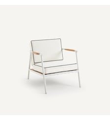 Fauteuil de jardin aluminium et teck AM.PM