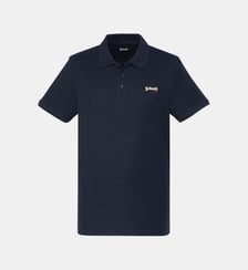 Polo azur en coton piqué Schott