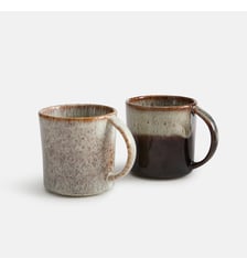 Lot de 2 mugs en grès émail réactif La Redoute Interieurs