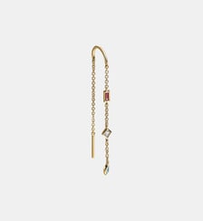 Boucle d’oreille simple en argent 925 dorée 18K avec rhodolite Aristocrazy